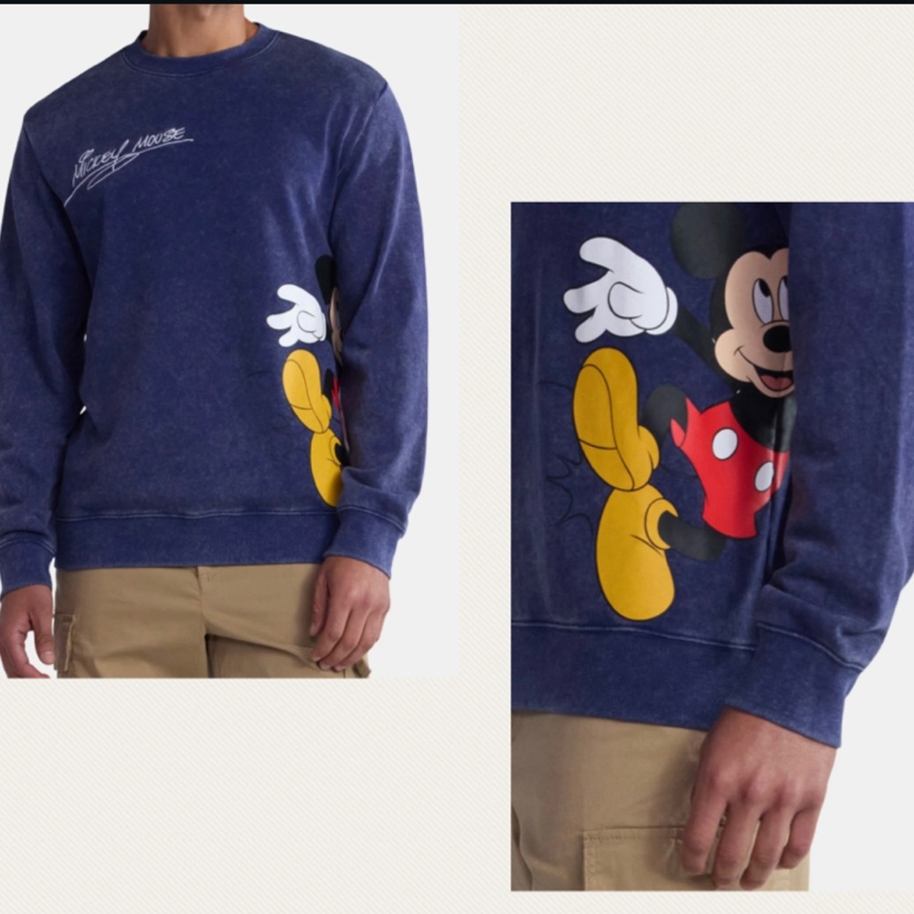 BRAND NEW Mickey Mouse Front to Back Graphic Sweatshirt w/ Long Sleeves Size XL